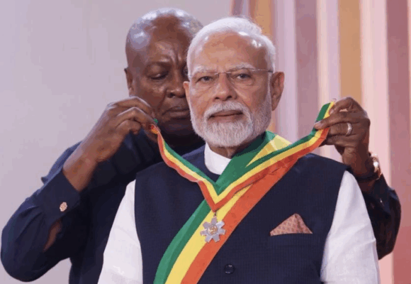 Mahama confers state honour on Indian Prime Minister Modi